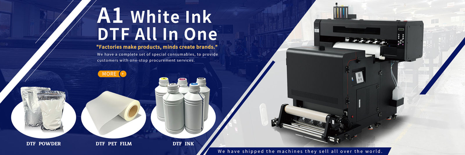 24inch All-in-One DTF Printer with i3200 Print Head and CMYKW Inkjet Technology