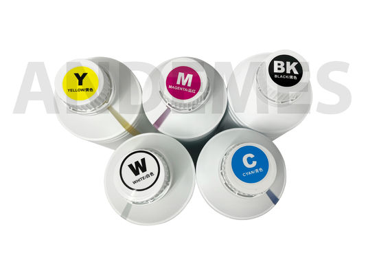 1000 ml CMYK-witte inkt op waterbasis voor Eps-koppen XP600/I3200 Dtf-printer
