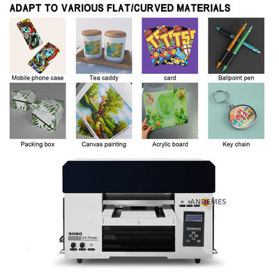 3060 UV-printer A3 rol tot rol 3 in 1 UV-printer en platbedprinter Box XP600 Dubbelkop flessen UV-printer