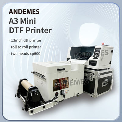 Mini A3 13 inch DTF printer 33cm Dual Xp600 hoofd met poedershaker Oven T-shirt printing