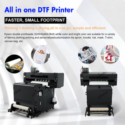 2024 DTF-printer 2 koppen i3200 A1 Grootte CMYKW Ink and Powder Shaker CE/UKCA/ROHS gecertificeerd