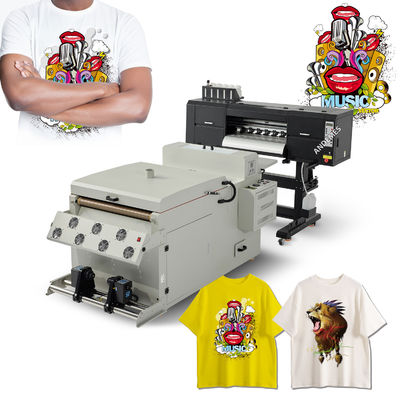 60 cm DTF-printers Inkjetprinters met dubbele I3200-koppen en poederschudmachines