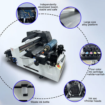 Resolutie CMYKWV UV Ink Printer met Epson XP600*2 Print Heads en Maintop Software