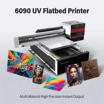 6090 UV-flatbedprinter Multi-materiaal Hoge precisie, onmiddellijke uitvoer