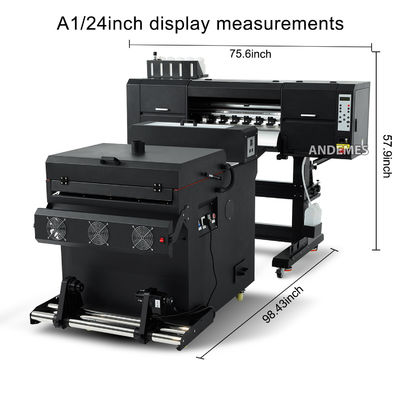 Zwarte A1 60cm Dual Head I3200 DTF Printer met Hoson Motherboard en Textile Ink Printing