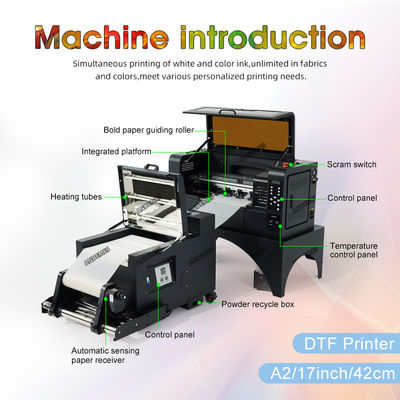 A2 Dtf-printer 42cm Print Breedte Huisdier Film Warmtetransfer Poeder Shaker Dryer