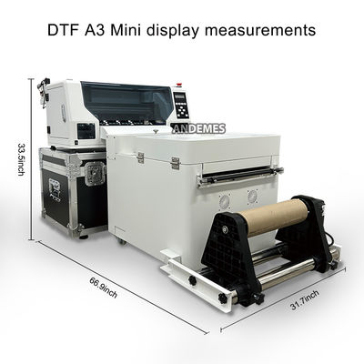 Mini A3 dtf printer eps dubbele kop xp600 poedershaker oven